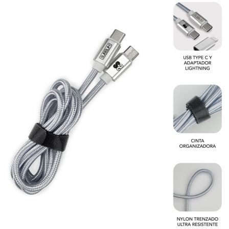 Subblim Cargador de Coche Dual PD20W+QC3.0 con Cable USB C a Lightning Blanco